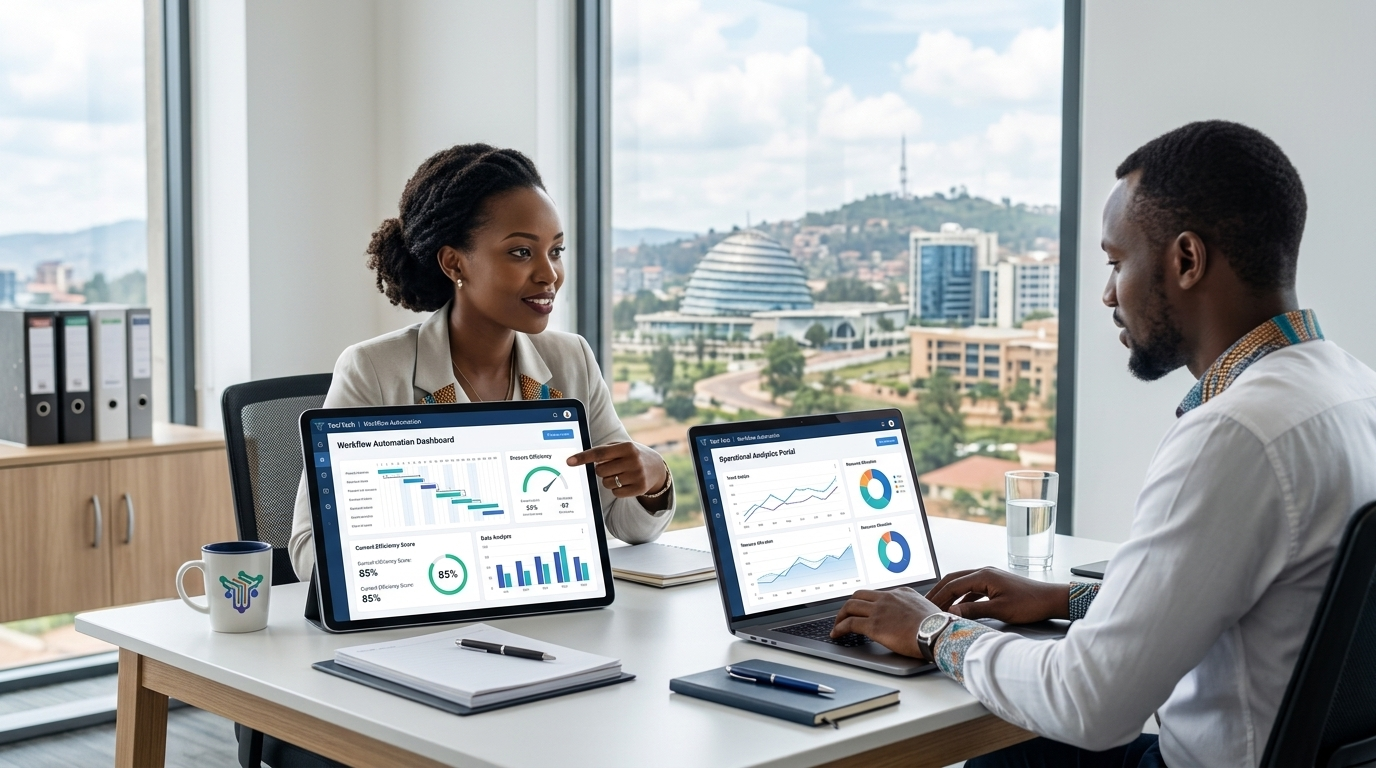 Custom web application development for business automation and efficiency in Rwanda - Toni Tech Solution