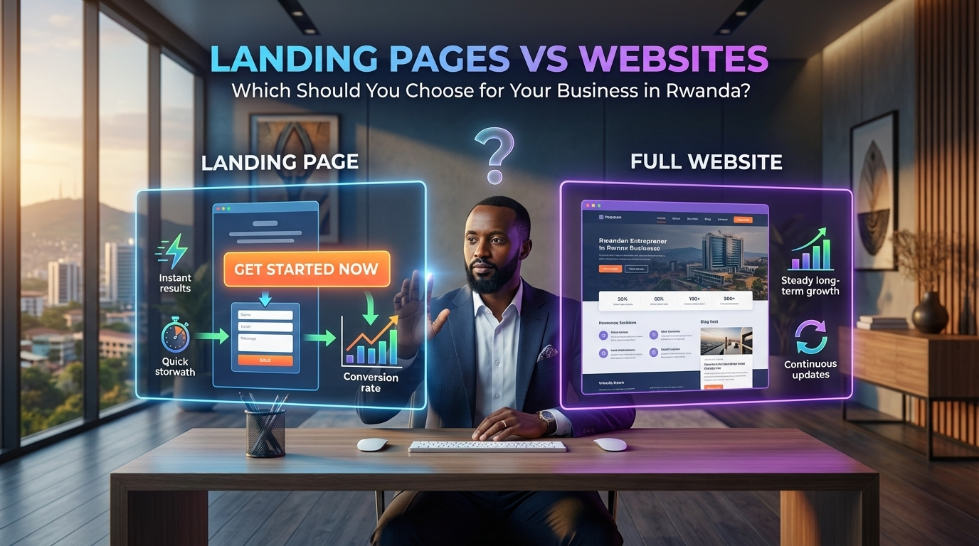 Landing Pages vs Websites Best Choice Rwanda 2026