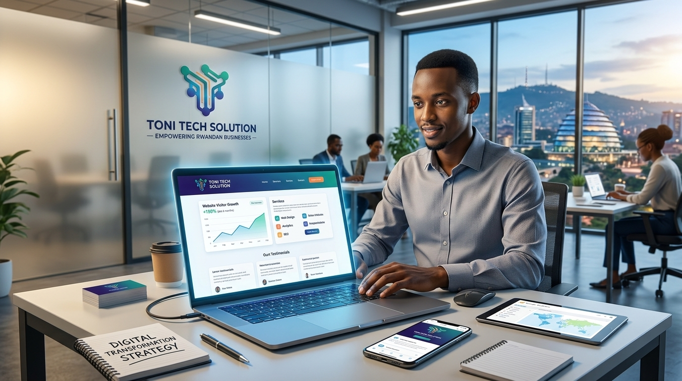 Professional website development for businesses in Rwanda to grow in the digital economy - Toni Tech Solution